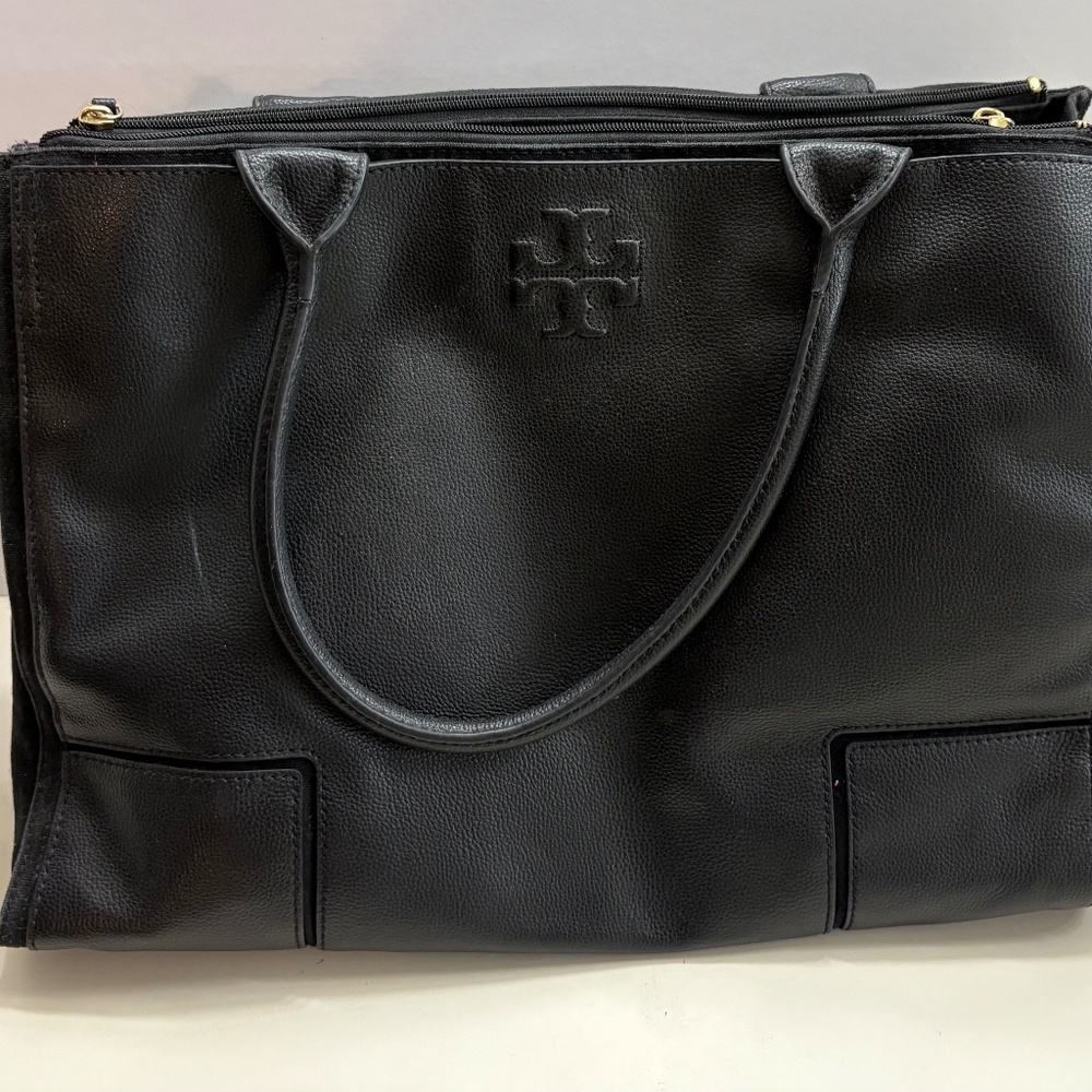 Tory Burch Elle Canvas & Leather Laptop Bag
